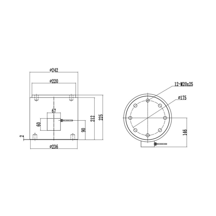 MV-LC0023 Compression Column Load Cell